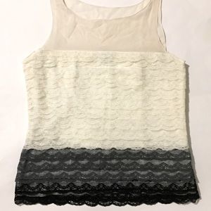 Vintage Behnaz Sarafpour for Target Sleeveless Ombre Silk Lace Tank Top XS/S